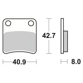 Plaquettes de frein SBS 115HF en composé céramique