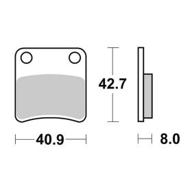 SBS 115HM Bremsbeläge Set organische Verbindung