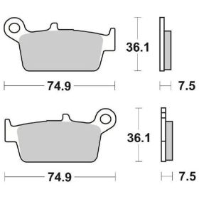 SBS 116HF Bremsbeläge aus keramischem Material für PEUGEOT