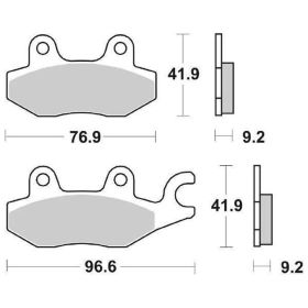 Kit de plaquettes de frein en composé céramique SBS 119HF