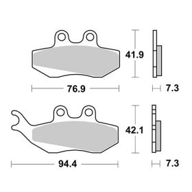SBS 120HM Bremsbeläge organische Verbindung
