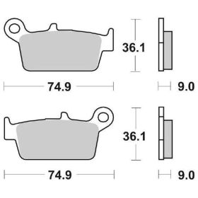 Paire de plaquettes de frein SBS 121HF en composé céramique