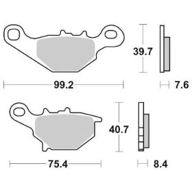 SBS 122HF Brake Pads Pair Ceramic Compound for SUZUKI