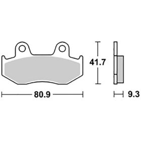 Paire de plaquettes de frein en composé organique SBS 125HM