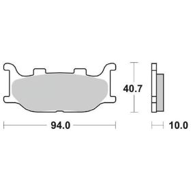 SBS 128MS Bremsbeläge Paar gesinterte Verbindung
