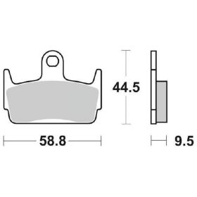 Kit de plaquettes de frein SBS 129HF en composé céramique