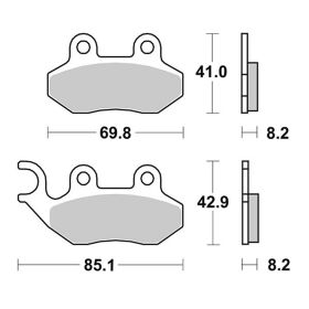 SBS 140HM Bremsbeläge Set organische Verbindung