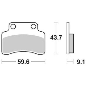 Kit de plaquettes de frein SBS 141HF en composé céramique