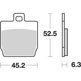SBS 145MS Bremsbelagsatz Sinterverbindung