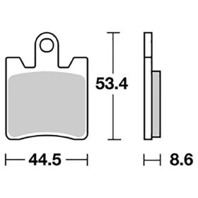 Plaquettes de frein SBS 146HM en composé organique