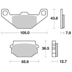 Kit de plaquettes de frein SBS 150HF en composé céramique