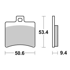 Kit de plaquettes de frein SBS 152HM en composé organique