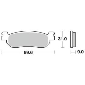 Kit de plaquettes de frein SBS 155HF en mélange céramique