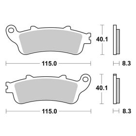 Paire de plaquettes de frein SBS 156HM en composé organique