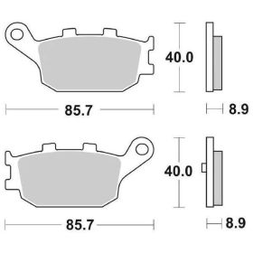 SBS 158HF Bremsbeläge Keramikmischung für HONDA