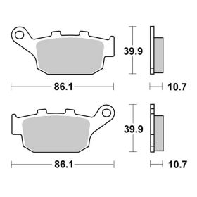 SBS 161HM Bremsbelagsatz organische Verbindung