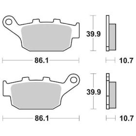 SBS 161MS gesinterte Bremsbeläge Paar