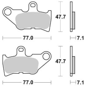 SBS 165HF Ceramic Blend Brake Pads Pair