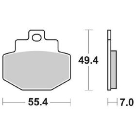 SBS 166HF Bremsbelagsatz Keramische Verbindung