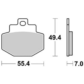 SBS 166HM Bremsbeläge Set organische Verbindung