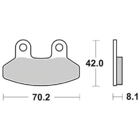 Ensemble de plaquettes de frein SBS 178HF en composé céramique pour SYM