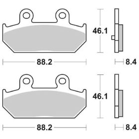 SBS 182MS Bremsbeläge Set Sinterverbindung für SUZUKI