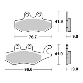 Plaquettes de frein SBS 187HM paire composé organique pour PIAGGIO