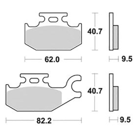 Plaquettes de frein SBS 196HM paire composé organique pour SUZUKI