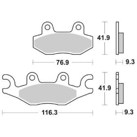 SBS 210MS Bremsbeläge Duo Sinterverbindung für TGB