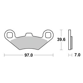 SBS 219MS Bremsbeläge Set gesinterte Verbindung für PEUGEOT
