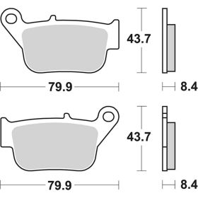 Jeu de plaquettes de frein SBS 221HF en composé céramique