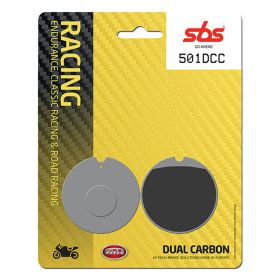 Paire de plaquettes de frein SBS Carbon Blend 501DCC Racing pour HONDA