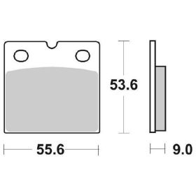 Paire de plaquettes de frein SBS 506HS en composé fritté pour motos de route