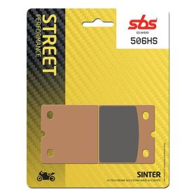 Paire de plaquettes de frein SBS 506HS en composé fritté pour motos de route