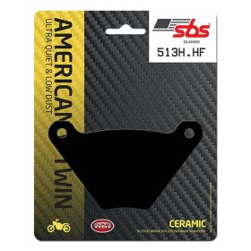 Paire de plaquettes de frein SBS 513HF en composé céramique pour HARLEY DAVIDSON