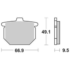 Plaquettes de frein en céramique SBS 517HF pour HONDA