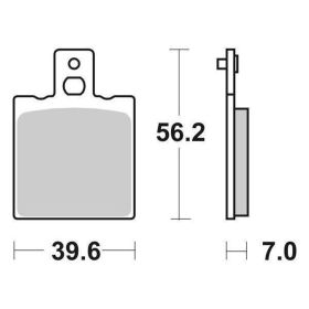 Jeu de plaquettes de frein SBS 519HF en composé céramique pour motos de route