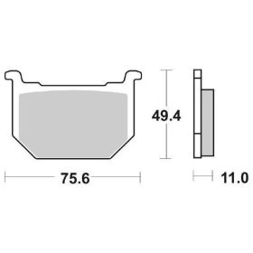 Jeu de plaquettes de frein SBS 533HF en composé céramique pour SUZUKI