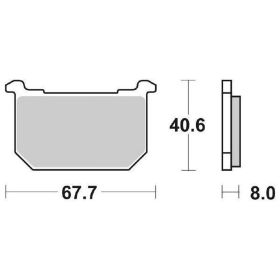 Paire de plaquettes de frein SBS 539HF en composé céramique pour KAWASAKI