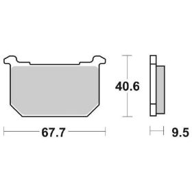 Plaquettes de frein en composé céramique SBS 540HF pour KAWASAKI