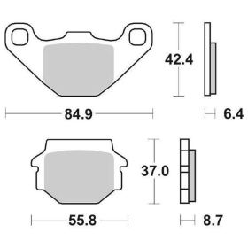 Jeu de plaquettes de frein SBS 541HF en composé céramique pour MALAGUTI MGX 50