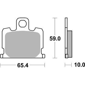 SBS Brake Pads Carbon Mix 547DCC Racing for YAMAHA