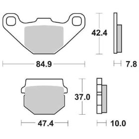 Plaquettes de frein SBS 548HF en composé céramique pour motos de route