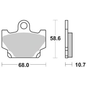 Jeu de plaquettes de frein en céramique SBS 550HF pour YAMAHA