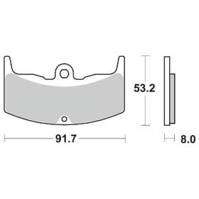Ensemble de plaquettes de frein en céramique SBS 552HF pour HONDA