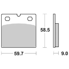 Kit de plaquettes de frein SBS 554HF en composé céramique pour BMW