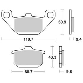 Jeu de plaquettes de frein SBS 557HF formule céramique pour KAWASAKI