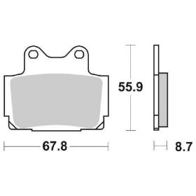 Plaquettes de frein en composé céramique SBS 570HF pour YAMAHA