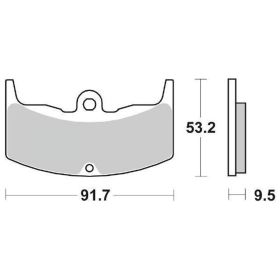 Plaquettes de frein SBS 571HF en composé céramique pour HONDA VF F 400