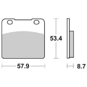 SBS 577HS Bremsbeläge aus gesintertem Material für SUZUKI